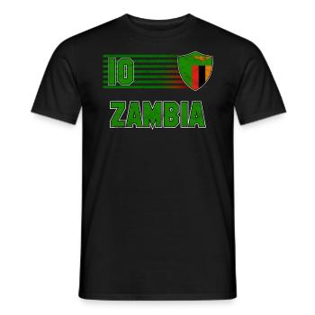 Sambia - Männer T-Shirt - Schwarz - Vorne - AI Model Male 178 light (178cm)