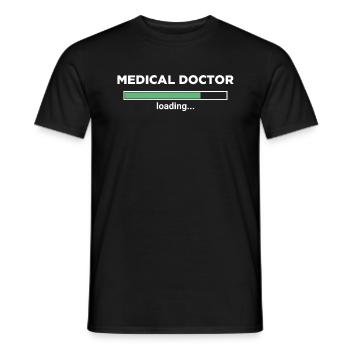 Medizinischer Arzt wird geladen - Männer T-Shirt - Schwarz - Vorne - AI Model Male 178 light (178cm)