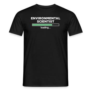 Environmental Scientist Loading Progress - Men's T-Shirt - black - Front - AI Model Male 178 light (178cm)