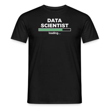 Data Scientist Chargement de l’humour sur les progrès - T-shirt homme - noir - Devant - AI Model Male 178 light (178cm)