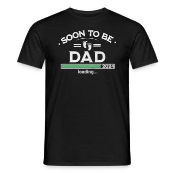 Soon to Be Dad 2024 Loading for Pregnancy - Men's T-Shirt - black - Front - AI Model Male 178 light (178cm)