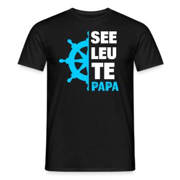 seeleute papa seefahrer fisher segler bootsmann - Männer T-Shirt - Schwarz - Vorne - AI Model Male 178 light (178cm)
