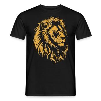 Lion Wildcat King Africa Cat Big Five - T-shirt homme - noir - Devant - AI Model Male 178 light (178cm)