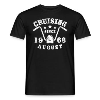 Cruising Biker Geburtstag August 1968 Motorrad - Männer T-Shirt - Schwarz - Vorne - AI Model Male 178 light (178cm)