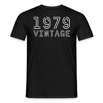 1979 vintage vintage 1979 birthday 1979 retro - Men's T-Shirt - black - Front - AI Model Male 178 light (178cm)