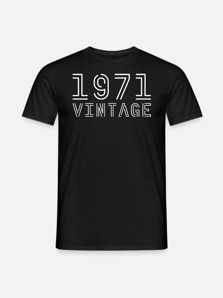 1971 vintage 1971 anniversaire 1971 rétro - T-shirt homme - noir