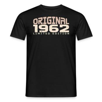 Millésime 1962 Édition Limitée 1962 Anniversaire - T-shirt homme - noir - Devant - AI Model Male 178 light (178cm)