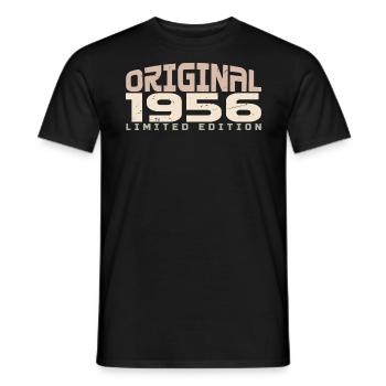 Jahrgang 1956 limitierte Auflage 1956 Geburtstag - Männer T-Shirt - Schwarz - Vorne - AI Model Male 178 light (178cm)