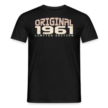 Vintage 1961 Limited Edition 1961 Anniversaire - T-shirt homme - noir - Devant - AI Model Male 178 light (178cm)
