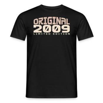 Jahrgang 2009 limitierte Auflage 2009 Geburtstag - Männer T-Shirt - Schwarz - Vorne - AI Model Male 178 light (178cm)