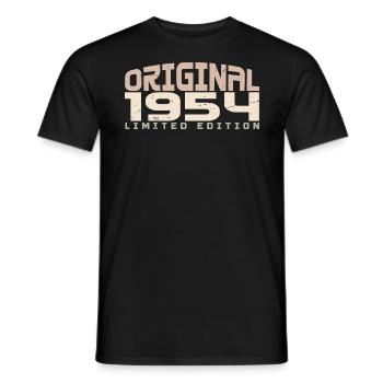Millésime 1954 édition limitée 1954 anniversaire - T-shirt homme - noir - Devant - AI Model Male 178 light (178cm)