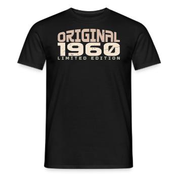 Vintage des années 1960 édition limitée des années 1960 anniversaire - T-shirt homme - noir - Devant - AI Model Male 178 light (178cm)