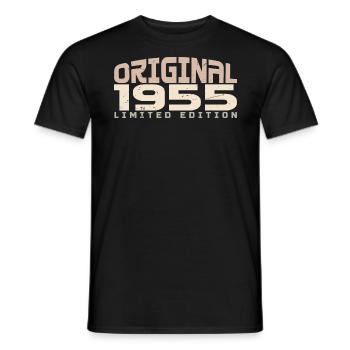Jahrgang 1955 limitierte Auflage 1955 Geburtstag - Männer T-Shirt - Schwarz - Vorne - AI Model Male 178 light (178cm)