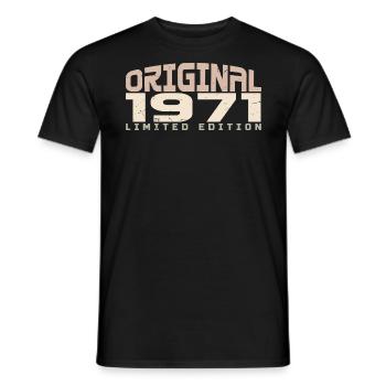 Millésime 1971 édition limitée 1971 anniversaire - T-shirt homme - noir - Devant - AI Model Male 178 light (178cm)