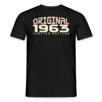 Millésime 1963 Édition Limitée 1963 Anniversaire - T-shirt homme - noir - Devant - AI Model Male 178 light (178cm)