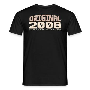 Vintage 2008 Limited Edition 2008 Birthday - Men's T-Shirt - black - Front - AI Model Male 178 light (178cm)