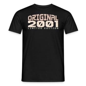Jahrgang 2001 limitierte Auflage 2001 Geburtstag - Männer T-Shirt - Schwarz - Vorne - AI Model Male 178 light (178cm)