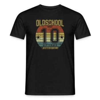 September 2010 - Birthday in September Oldschool - Men's T-Shirt - black - Front - AI Model Male 178 light (178cm)