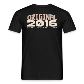 Millésime 2016 Édition Limitée 2016 Anniversaire - T-shirt homme - noir - Devant - AI Model Male 178 light (178cm)