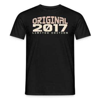 Vintage 2017 Limited Edition 2017 Birthday - Men's T-Shirt - black - Front - AI Model Male 178 light (178cm)