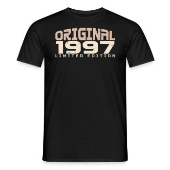 Vintage 1997 Limited Edition 1997 Birthday - Men's T-Shirt - black - Front - AI Model Male 178 light (178cm)
