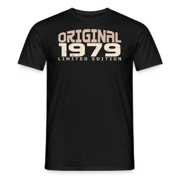 Jahrgang 1979 limitierte Auflage 1979 Geburtstag - Männer T-Shirt - Schwarz - Vorne - AI Model Male 178 light (178cm)