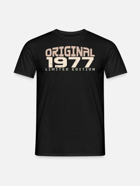 Jahrgang 1977 limitierte Auflage 1977 Geburtstag - Männer T-Shirt - Schwarz