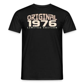 Millésime 1976 Édition Limitée 1976 Anniversaire - T-shirt homme - noir - Devant - AI Model Male 178 light (178cm)
