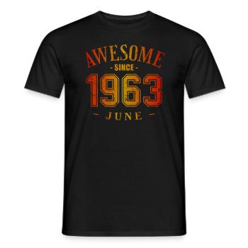 Juin 1963 - Anniversaire en juin Génial - T-shirt homme - noir - Devant - AI Model Male 178 light (178cm)