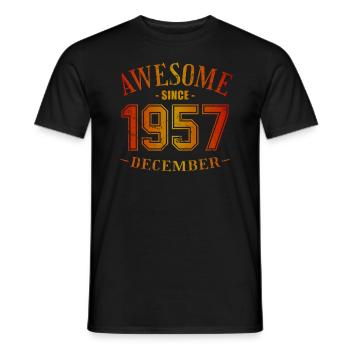 Décembre 1957 - Anniversaire en décembre Génial - T-shirt homme - noir - Devant - AI Model Male 178 light (178cm)