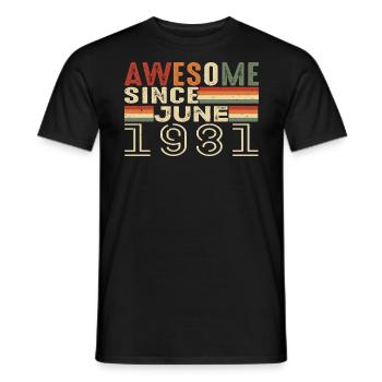 Juni 1981 Original 1981 Jubiläum 1981 Juni 1981 - Männer T-Shirt - Schwarz - Vorne - AI Model Male 178 light (178cm)