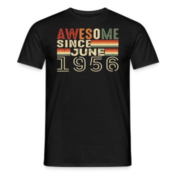 June 1956 Original 1956 Jubilee 1956 June 1956 - Men's T-Shirt - black - Front - AI Model Male 178 light (178cm)
