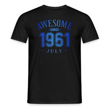July 1961 - Geburtstag im Juli Awesome - Männer T-Shirt - Schwarz - Vorne - AI Model Male 178 light (178cm)