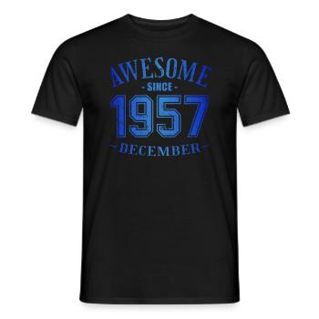 Décembre 1957 - Anniversaire en décembre Génial - T-shirt homme - noir - Devant - AI Model Male 178 light (178cm)