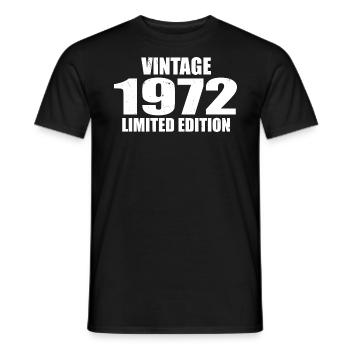 Vintage 1972 Geburtstag 1972 - Retro 1972 - Männer T-Shirt - Schwarz - Vorne - AI Model Male 178 light (178cm)