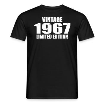 Vintage 1967 Geburtstag 1967 - Retro 1967 - Männer T-Shirt - Schwarz - Vorne - AI Model Male 178 light (178cm)