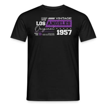 1957 Vintage Born Legend 67 Birthday - Men's T-Shirt - black - Front - AI Model Male 178 light (178cm)