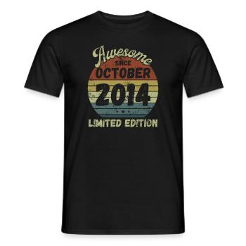 Awesome since October 2014 - Geburtstag - Männer T-Shirt - Schwarz - Vorne - AI Model Male 178 light (178cm)