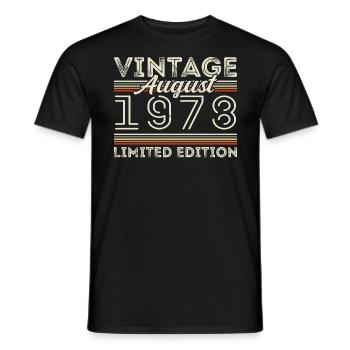 Août 1978 Légende depuis août 1978 Millésime 1978 - T-shirt homme - noir - Devant - AI Model Male 178 light (178cm)