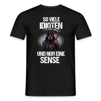 So Viele Idioten Dobermann Dobermannhalter - Männer T-Shirt - Schwarz - Vorne - AI Model Male 178 light (178cm)