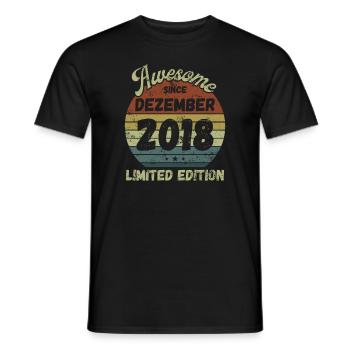 Awesome since December 2018 - Geburtstag - Männer T-Shirt - Schwarz - Vorne - AI Model Male 178 light (178cm)