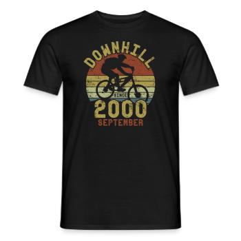 Birthday Downhill Bike Bike September 2000 - Men's T-Shirt - black - Front - AI Model Male 178 light (178cm)