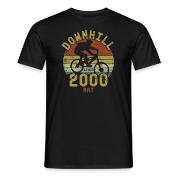 Birthday Downhill Bike Bike May 2000 - Men's T-Shirt - black - Front - AI Model Male 178 light (178cm)