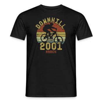 Birthday Downhill Bike Bike March 2001 - Men's T-Shirt - black - Front - AI Model Male 178 light (178cm)