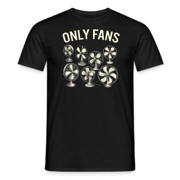 Funny Fans Vintage Fan Humor Retro Style - Men's T-Shirt - black - Front - AI Model Male 178 light (178cm)