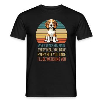 Every Snack You make Beagle Beagle Owner Dog - Men's T-Shirt - black - Front - AI Model Male 178 light (178cm)