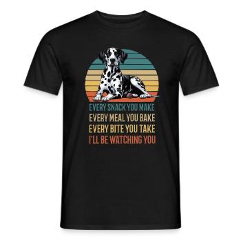 Every Snack you make Dalmatiner Dalmatinerhalter - Männer T-Shirt - Schwarz - Vorne - AI Model Male 178 light (178cm)