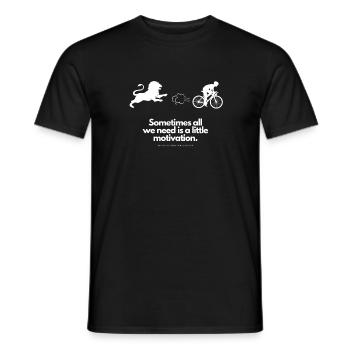 Extra Portion Motivation für Fahrradfahrer Löwe - Männer T-Shirt - Schwarz - Vorne - AI Model Male 178 light (178cm)