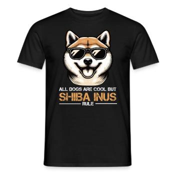 All dogs are cool Shiba Inu Shiba owner Shiba - Men's T-Shirt - black - Front - AI Model Male 178 light (178cm)