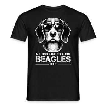 All Dogs are cool Beagle Beagle owners Beagles - Men's T-Shirt - black - Front - AI Model Male 178 light (178cm)